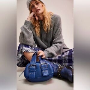 Free People Say Yes Bag in Navy Blue